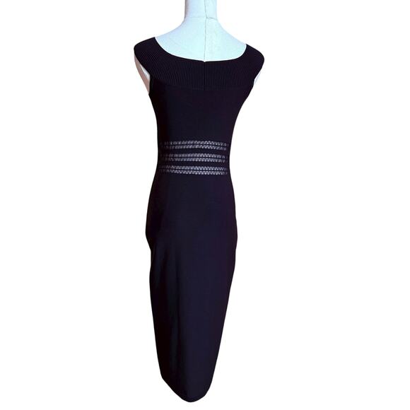 JONATHAN SIMKHAI Tower Trim Band Knit Dress Size S Ribbed Off The Shoulder - Picture 6 of 12